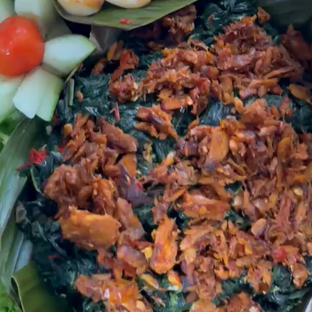 Cassava leaf with smoked fish